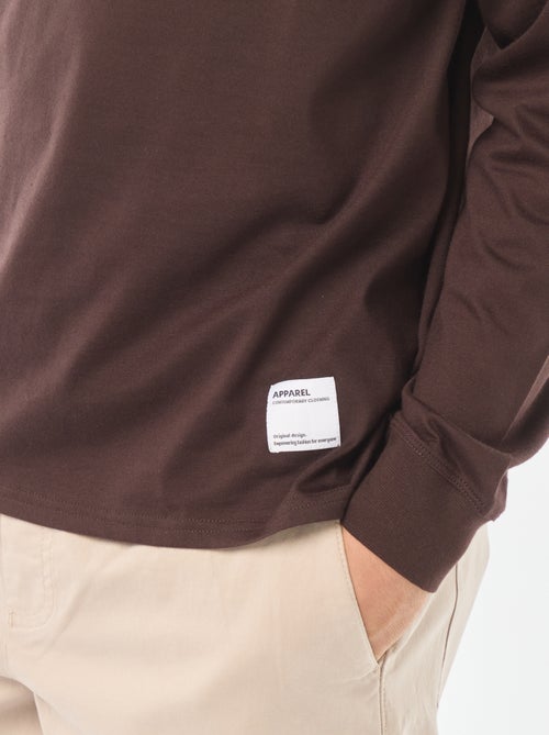 T-shirt em jersey de manga comprida - Kiabi