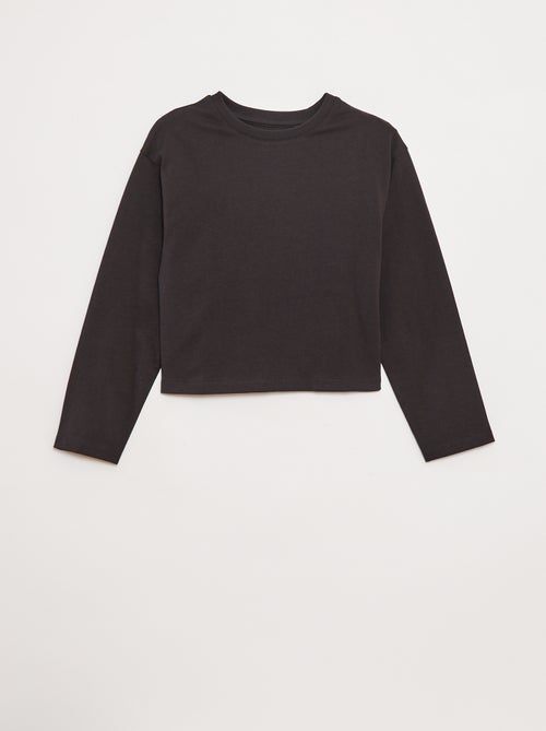 T-shirt em jersey de manga comprida - Kiabi