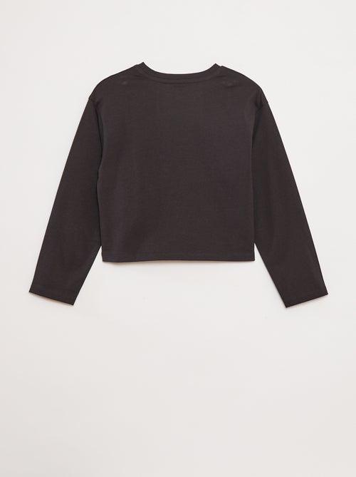 T-shirt em jersey de manga comprida - Kiabi