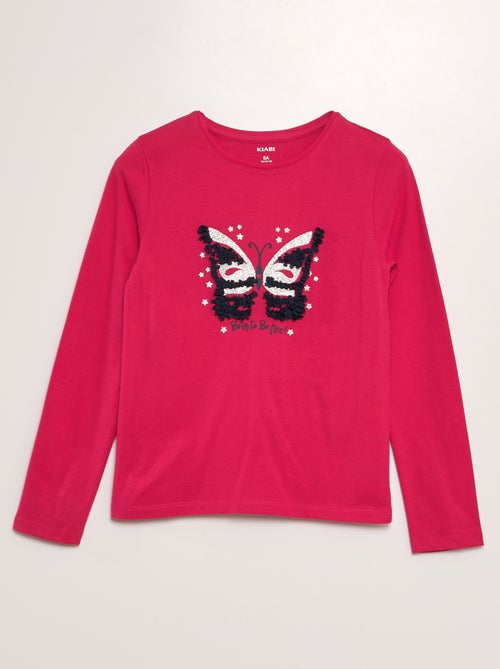 T-shirt em jersey de manga comprida - Kiabi