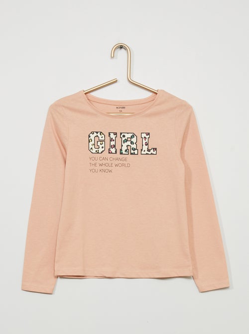 T-shirt em jersey de manga comprida - Kiabi