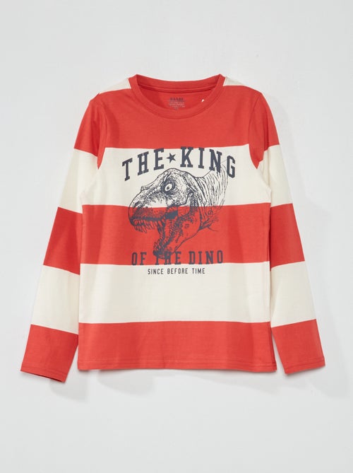 T-shirt em jersey de manga comprida - Kiabi