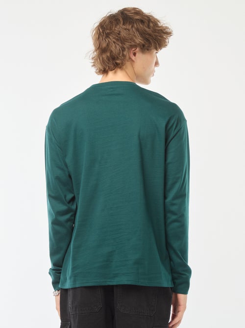 T-shirt em jersey de manga comprida - Kiabi