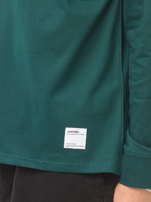 T-shirt em jersey de manga comprida - Kiabi