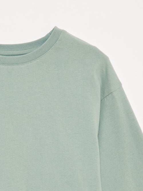 T-shirt em jersey de manga comprida - Kiabi