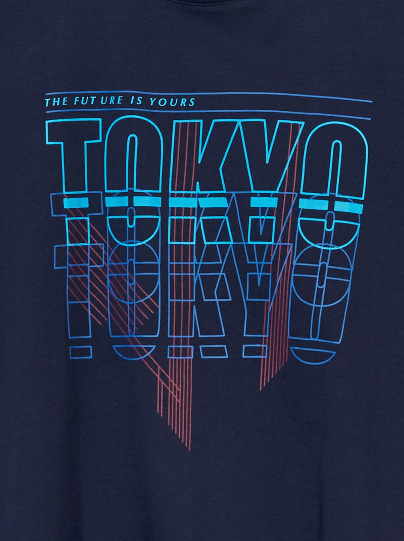 T-shirt em jersey de manga curta +1,90 m AZUL - Kiabi
