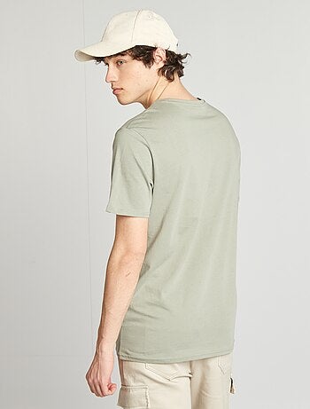 T-shirt em jersey estampada