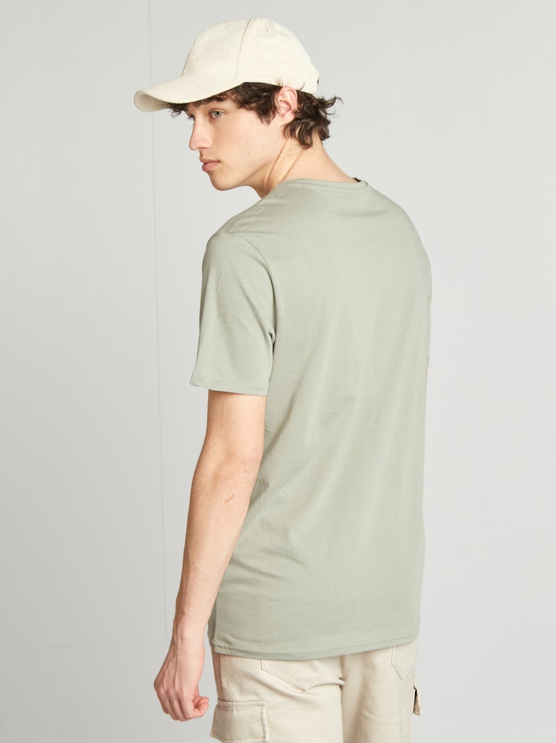 T-shirt em jersey estampada VERDE - Kiabi