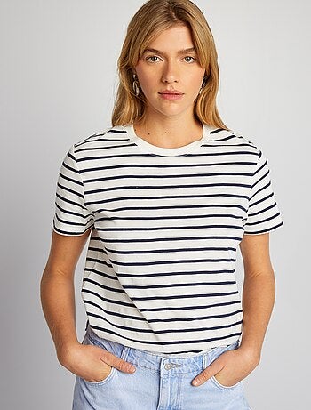 T-shirt em jersey estampado