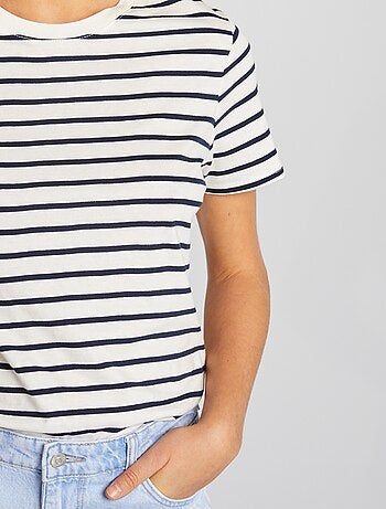 T-shirt em jersey estampado