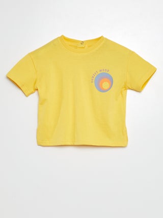 T-shirt em jersey estampado de manga curta