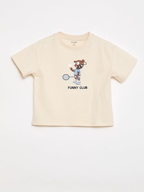 T-shirt em jersey estampado de mangas curtas - Kiabi