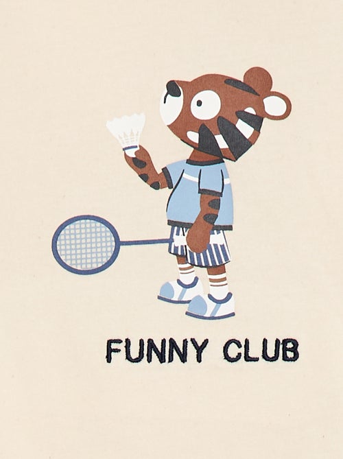 T-shirt em jersey estampado de mangas curtas - Kiabi