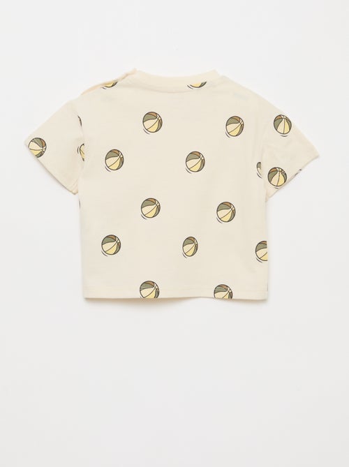 T-shirt em jersey estampado de mangas curtas - Kiabi