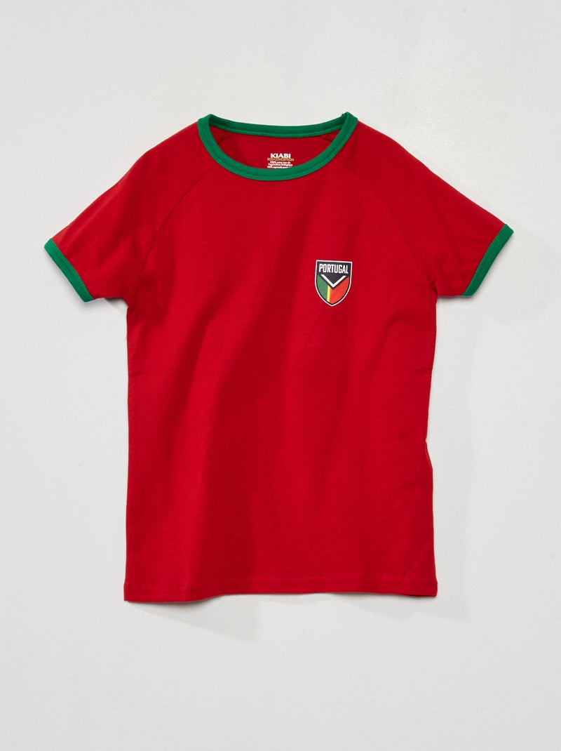 T-shirt em jersey Futebol VERMELHO - Kiabi