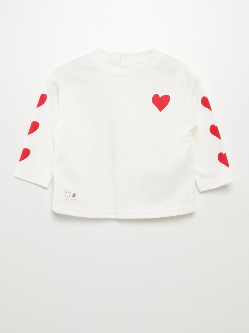 T-shirt em jersey grafik edition BRANCO - Kiabi