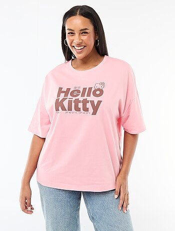 T-shirt em jersey 'Hello Kitty'