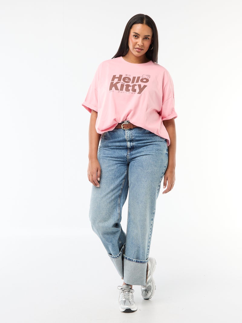 T-shirt em jersey 'Hello Kitty' Rosa - Kiabi