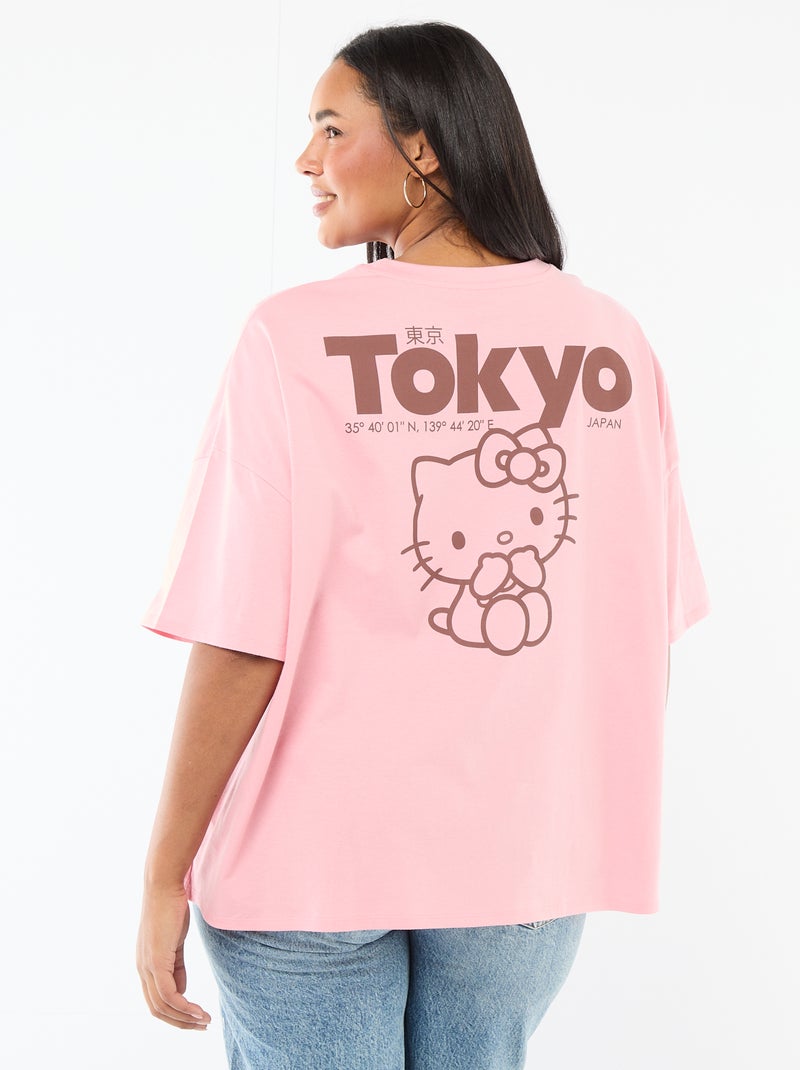 T-shirt em jersey 'Hello Kitty' Rosa - Kiabi
