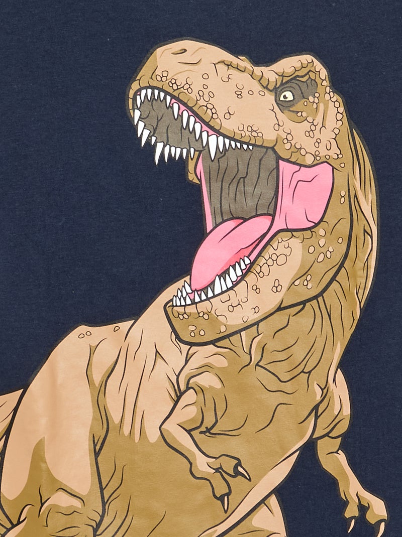 T-shirt em jersey 'Jurassic World' de manga curta Azul - Kiabi