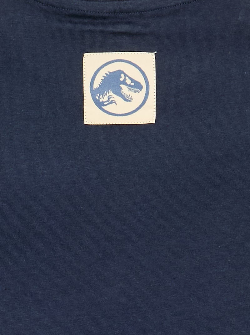 T-shirt em jersey 'Jurassic World' de manga curta Azul - Kiabi
