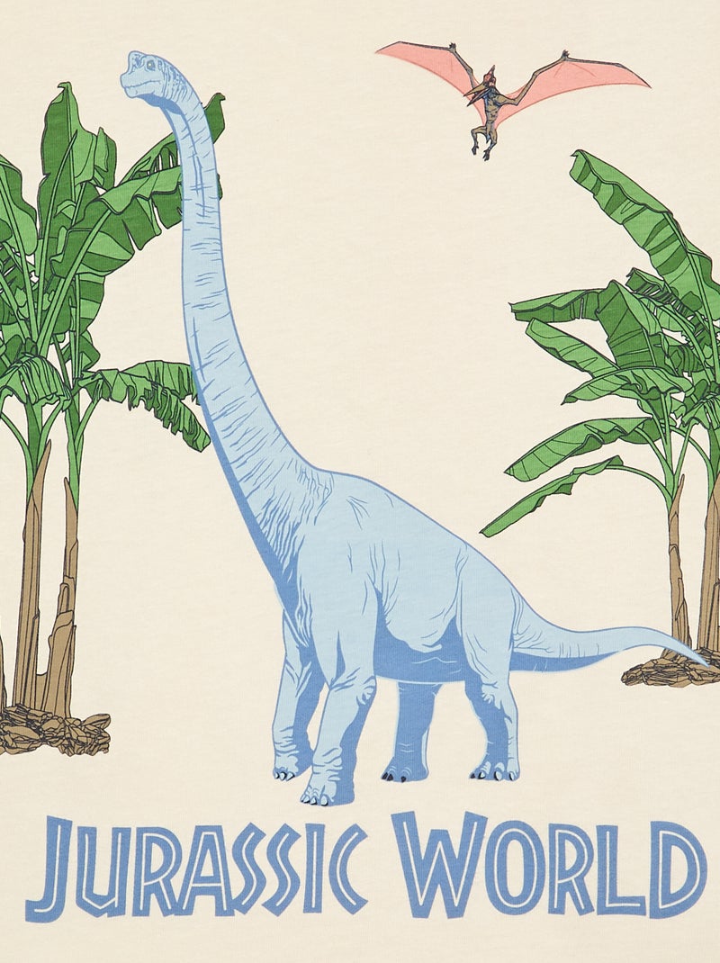 T-shirt em jersey 'Jurassic World' de manga curta Bege - Kiabi