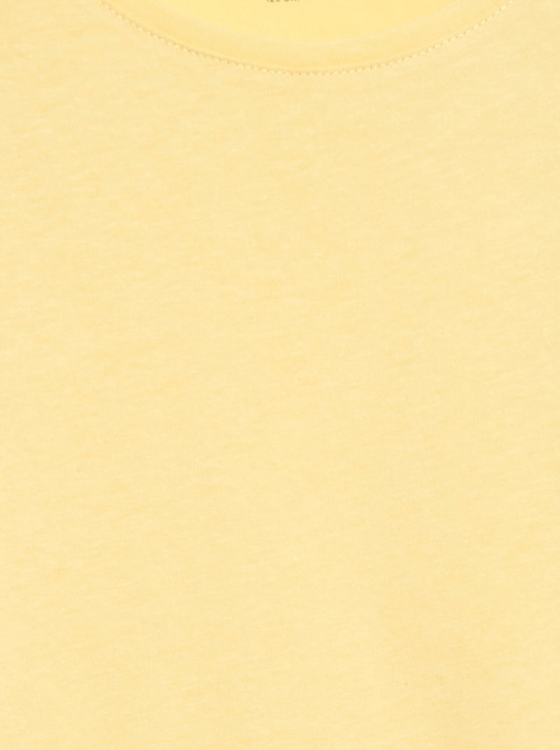 T-shirt em jersey lisa Amarelo - Kiabi