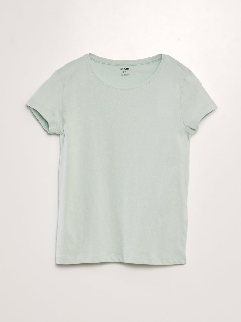 T-shirt em jersey lisa AZUL - Kiabi