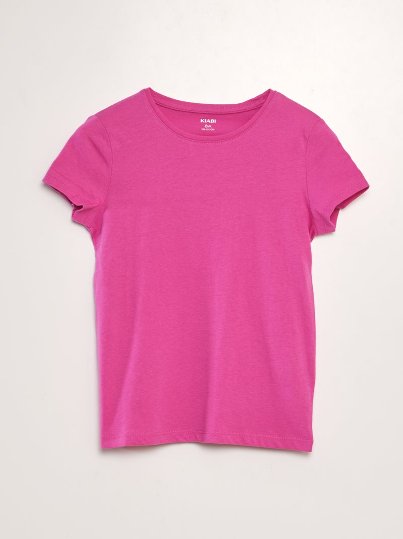 T-shirt em jersey lisa ROSA - Kiabi