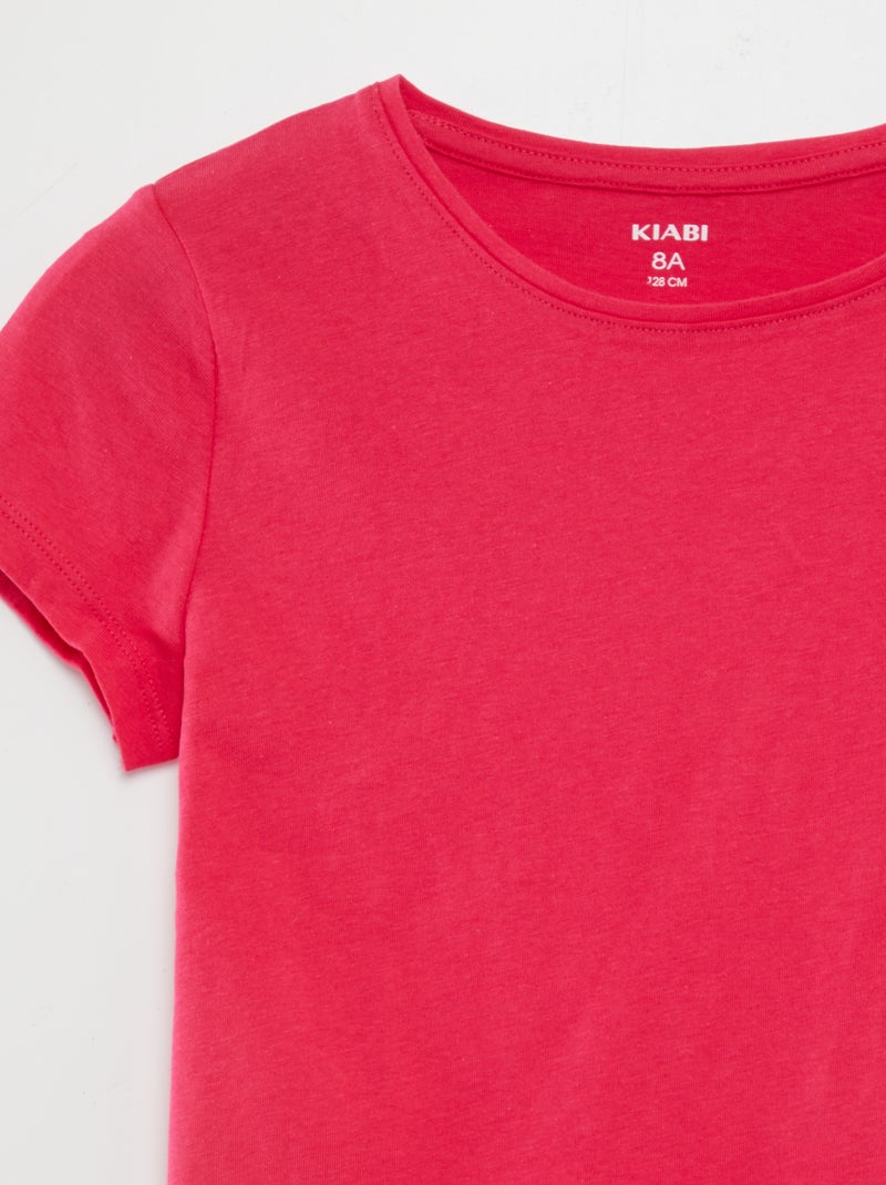 T-shirt em jersey lisa ROSA - Kiabi