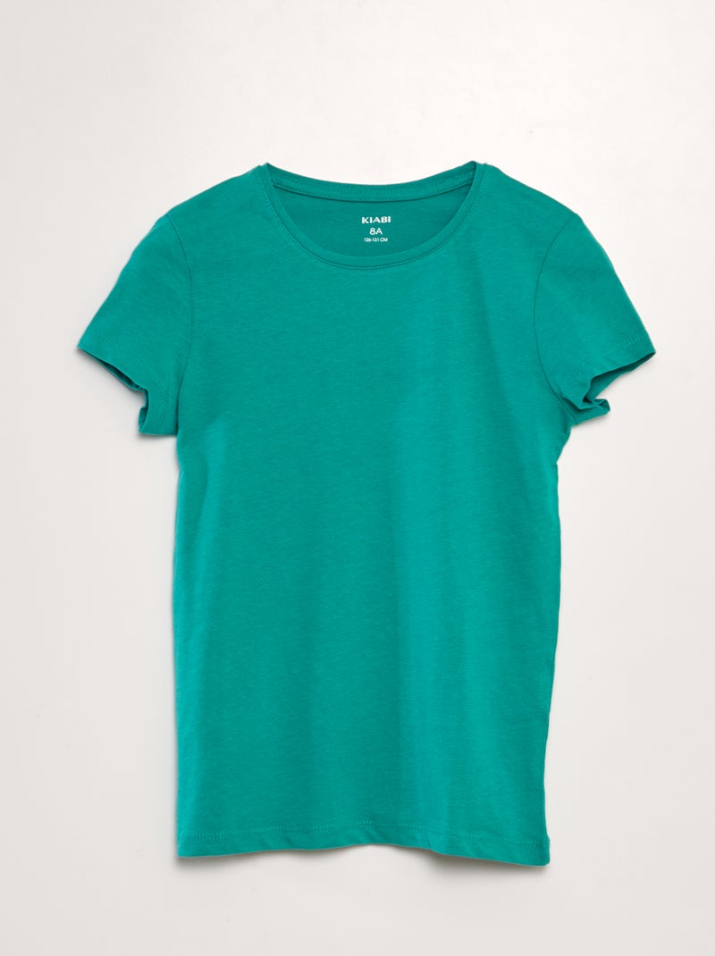 T-shirt em jersey lisa VERDE - Kiabi