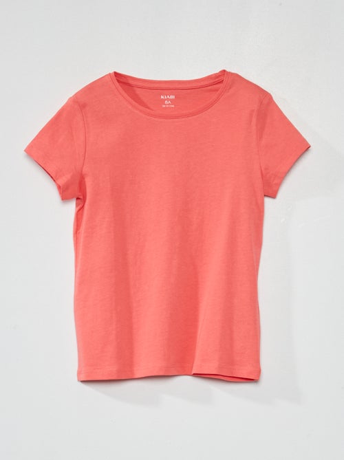 T-shirt em jersey liso - Kiabi