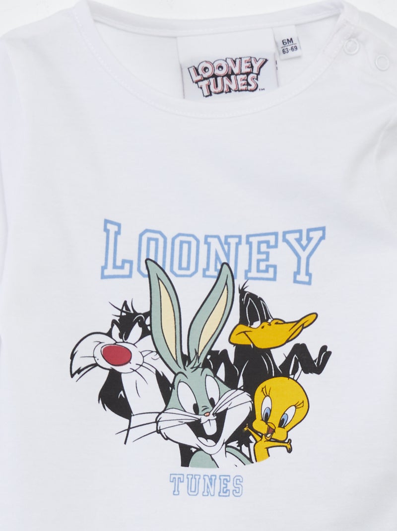 T-shirt em jersey 'Looney Tunes' - BRANCO - Kiabi - 6.00€