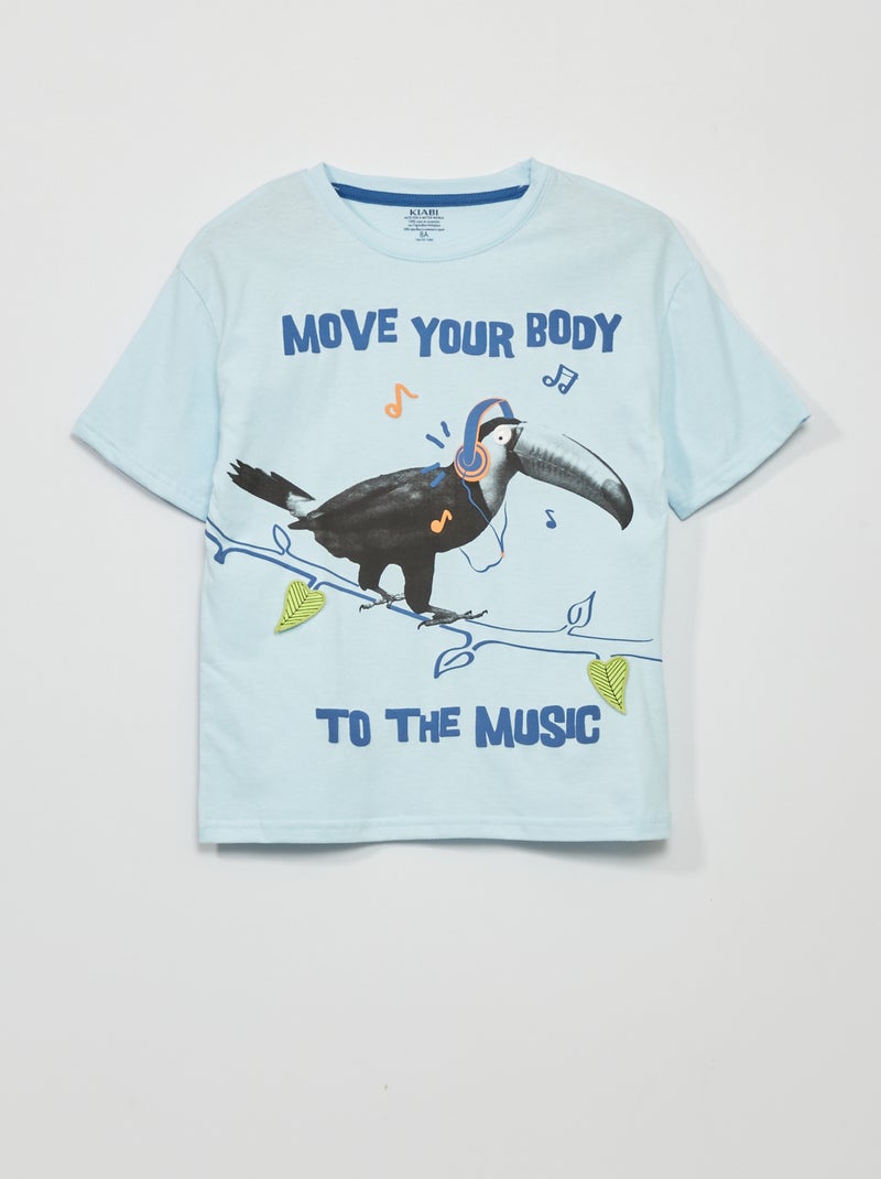 T-shirt em jersey lúdica AZUL - Kiabi