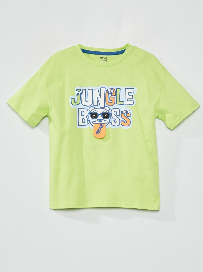 T-shirt em jersey lúdica VERDE - Kiabi