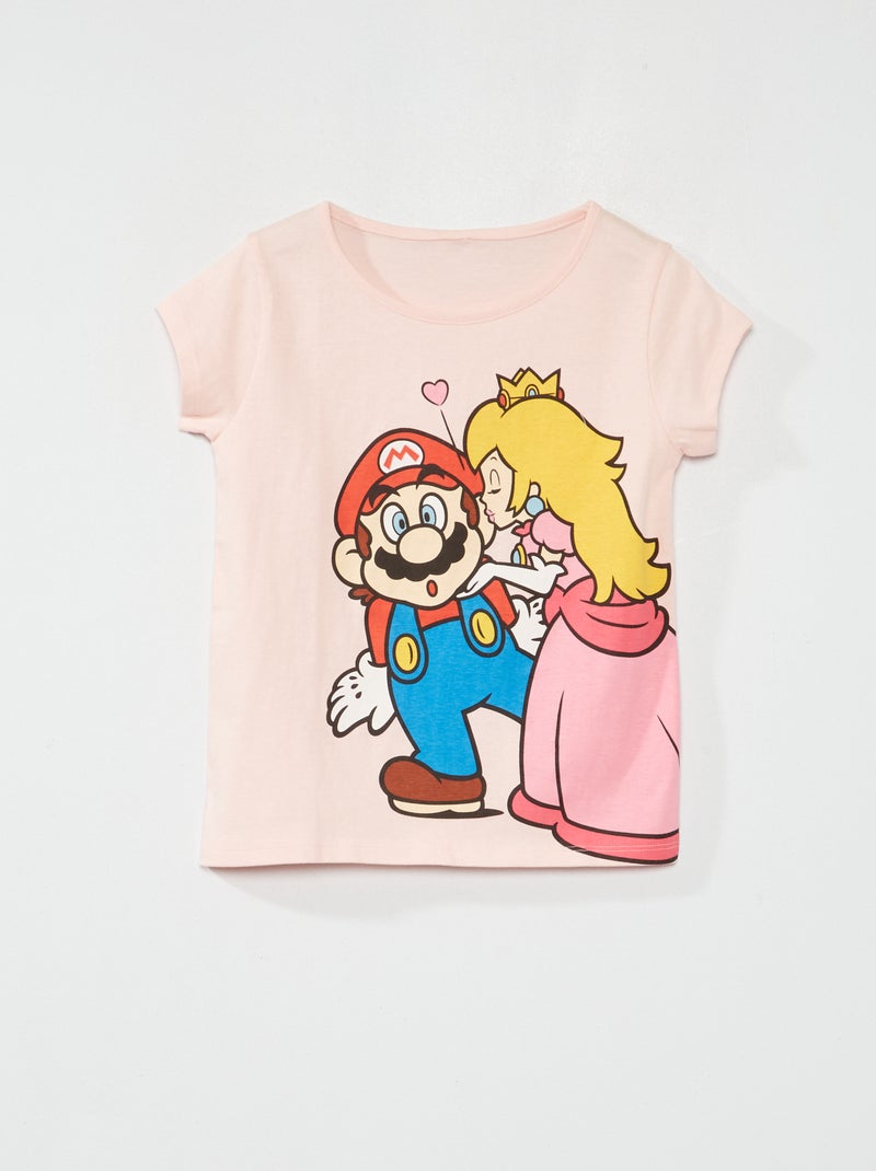 T-shirt em jersey 'Mario' Rosa - Kiabi
