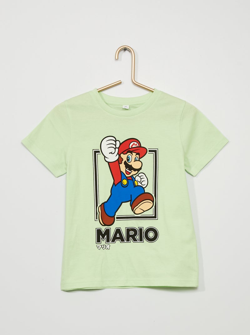 T-shirt em jersey 'Mário' VERDE - Kiabi