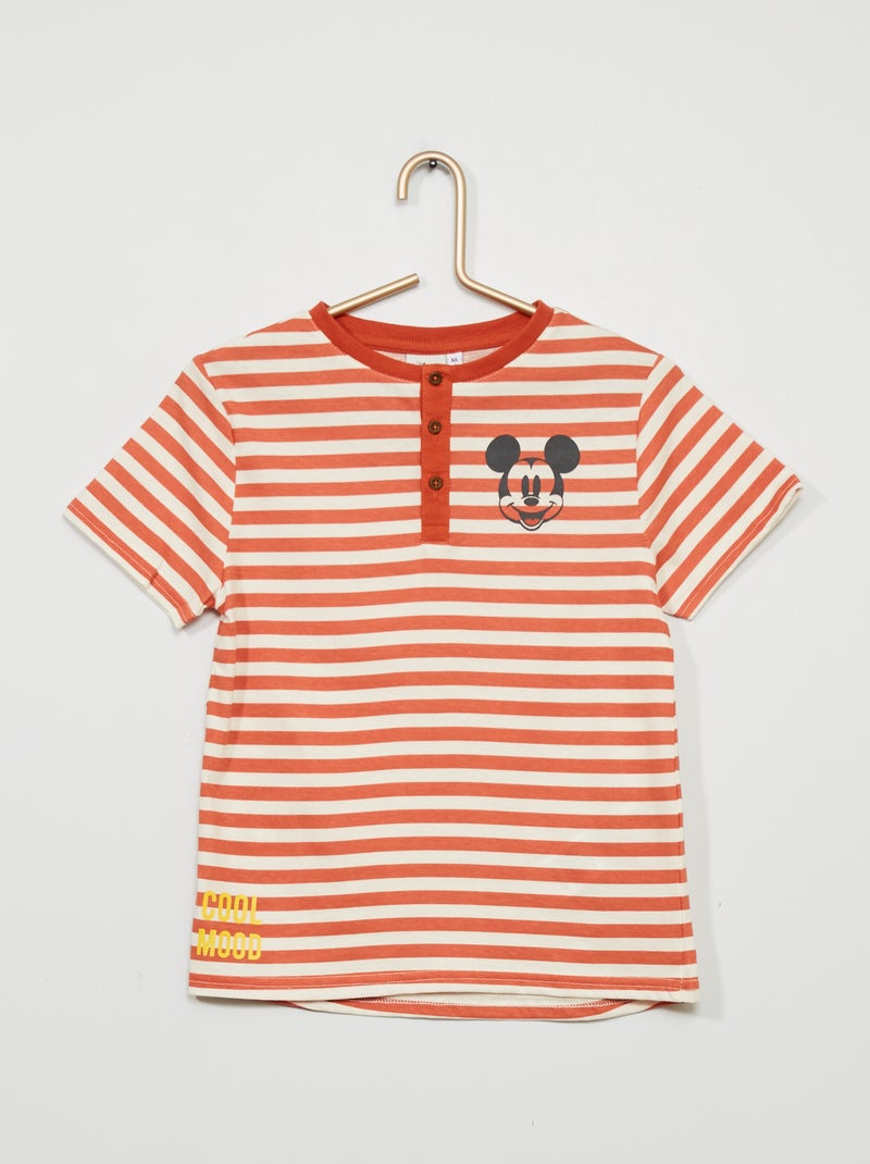 T-shirt em jersey 'Mickey' 'Disney' CASTANHO - Kiabi