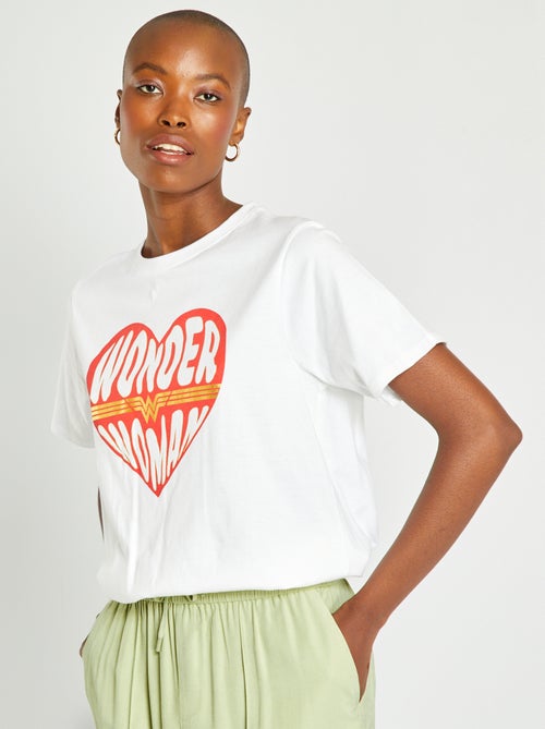 T-shirt em jersey 'Mulher Maravilha' - Kiabi