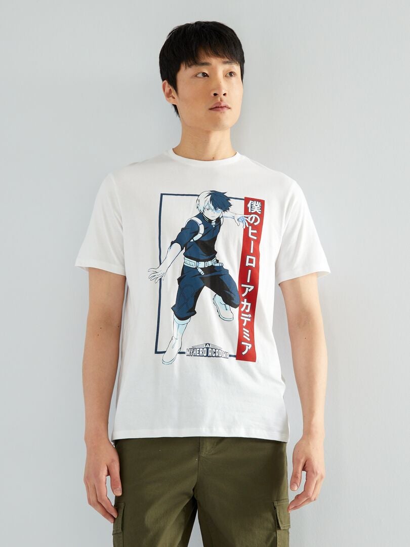 T-shirt em jersey 'My Hero Academia' Branco - Kiabi