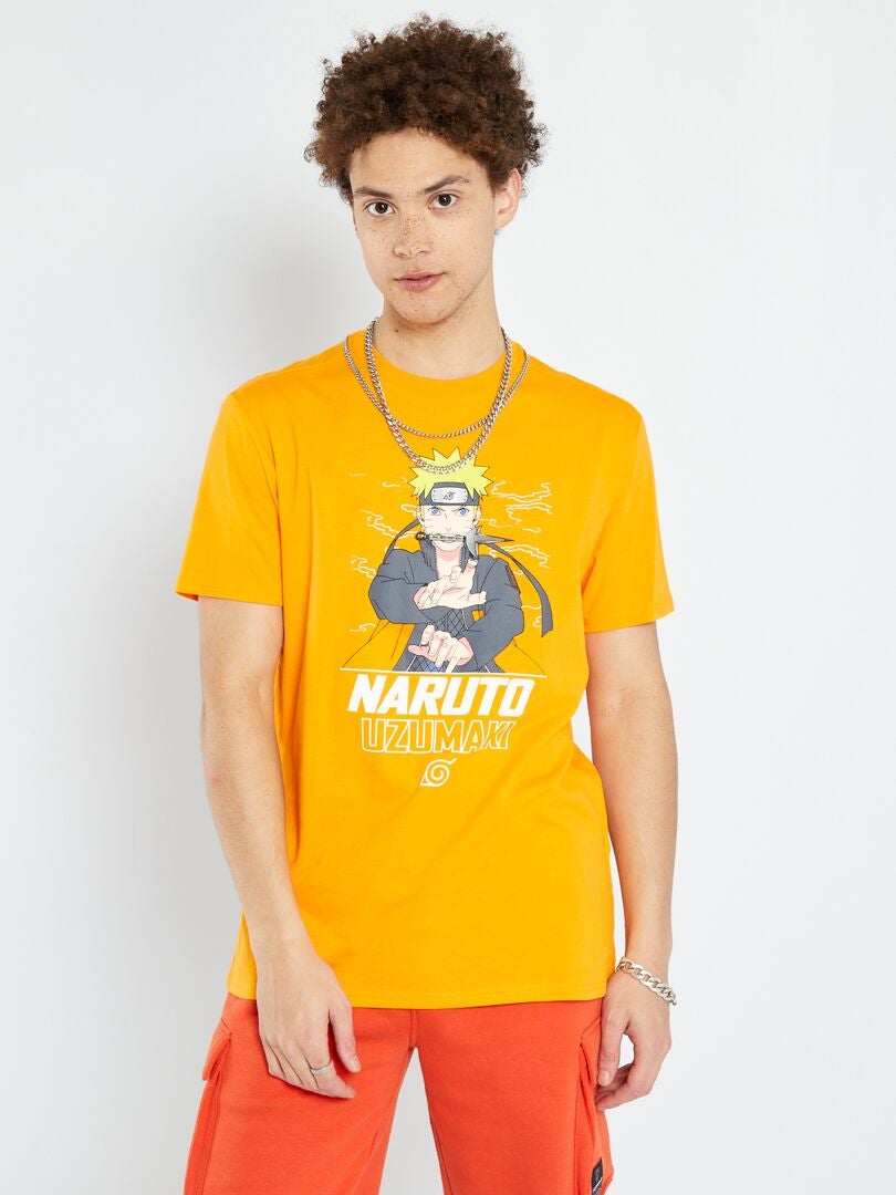 Camiseta Naruto Clássico Infantil Laranja