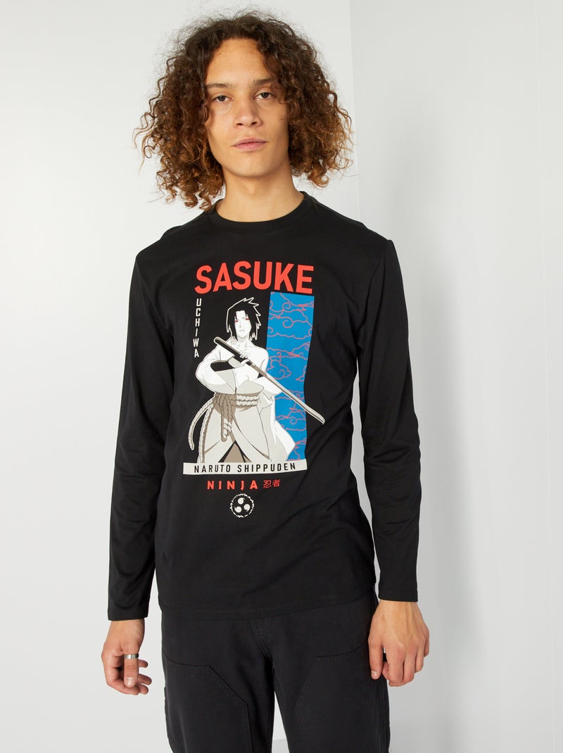 T-shirt em jersey 'Naruto' PRETO - Kiabi
