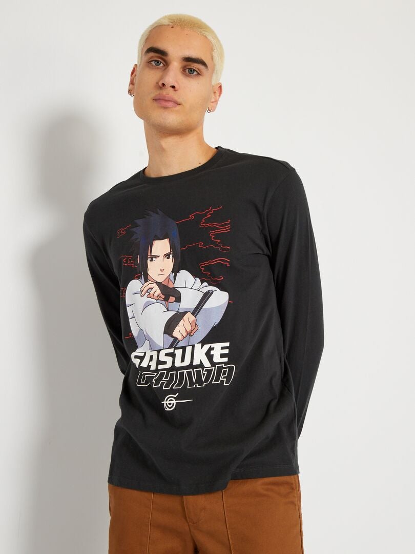 T-shirt em jersey 'Naruto' PRETO - Kiabi