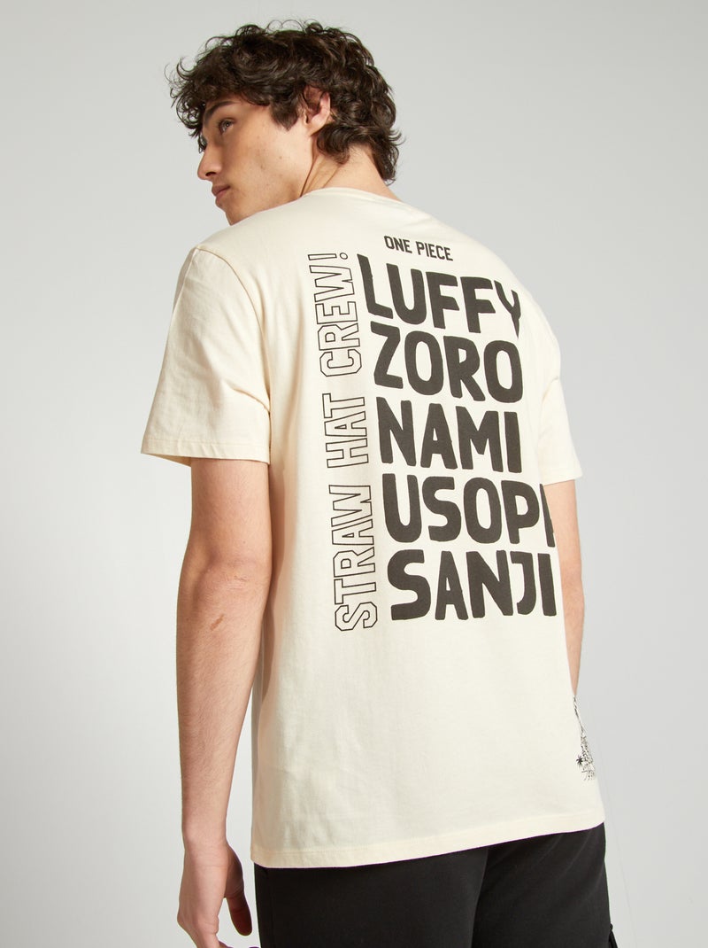 T-shirt em jersey 'One Piece' BEGE - Kiabi