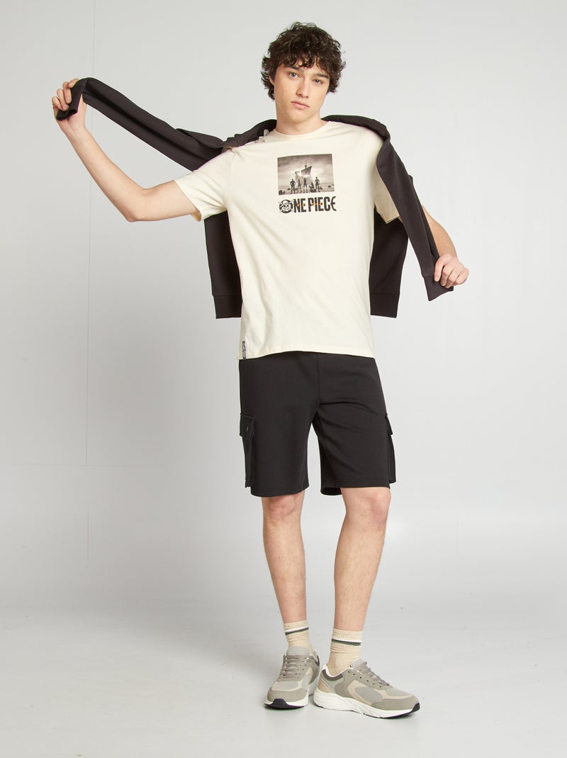 T-shirt em jersey 'One Piece' BEGE - Kiabi