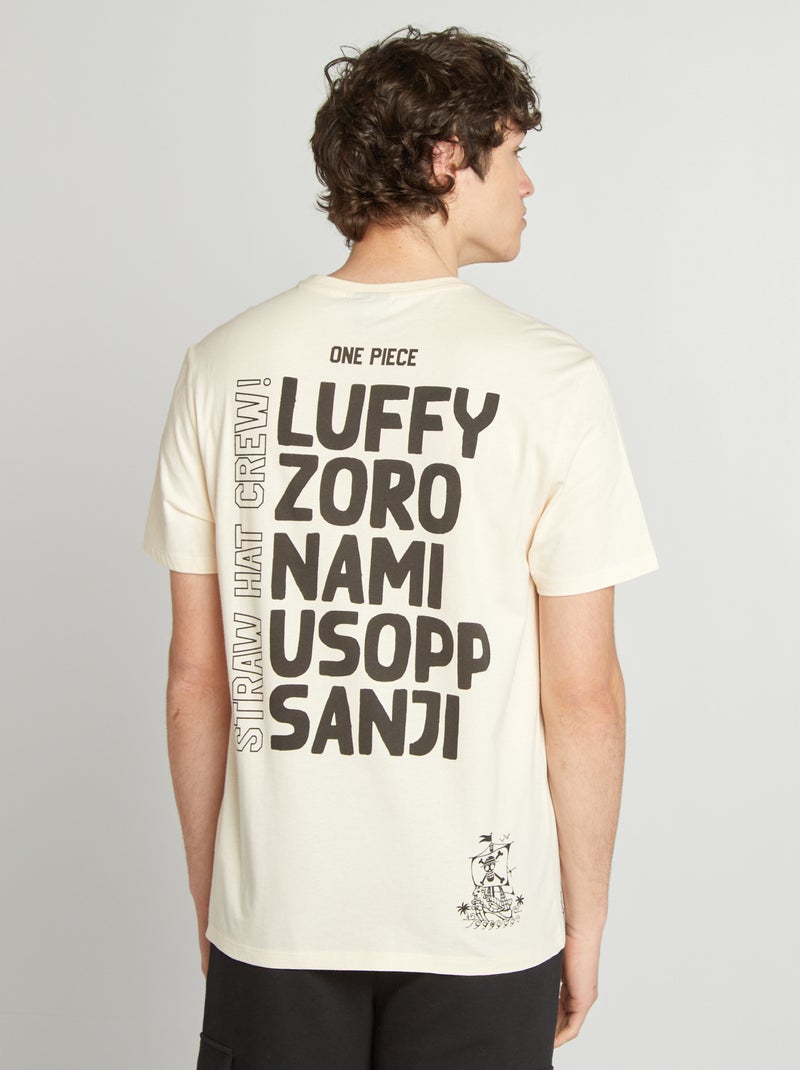 T-shirt em jersey 'One Piece' BEGE - Kiabi