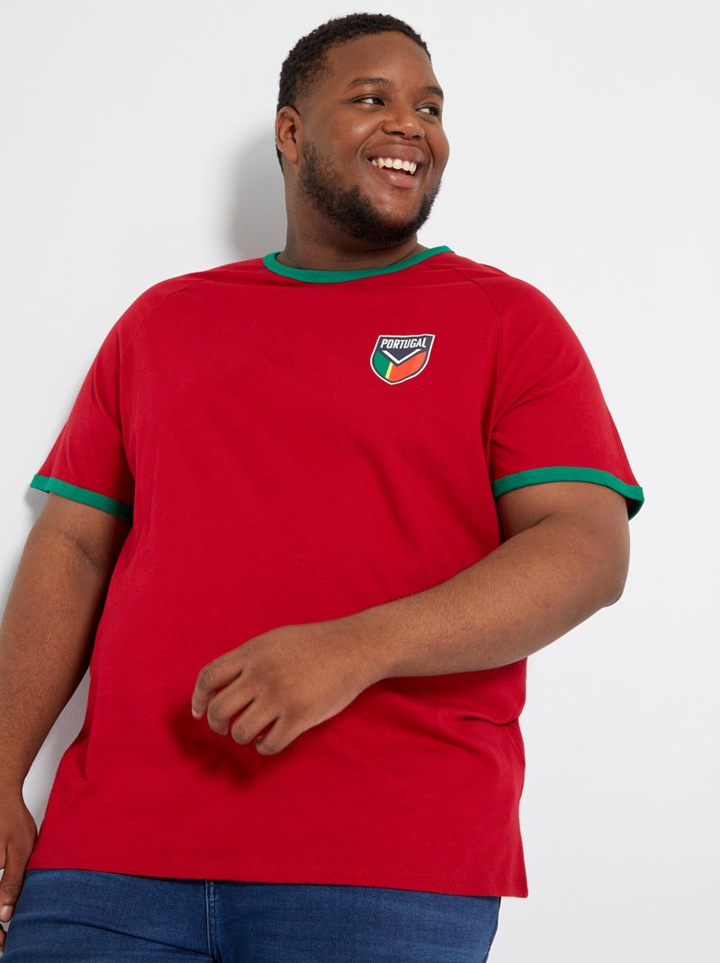 T-shirt em jersey 'Portugal' ROXO - Kiabi