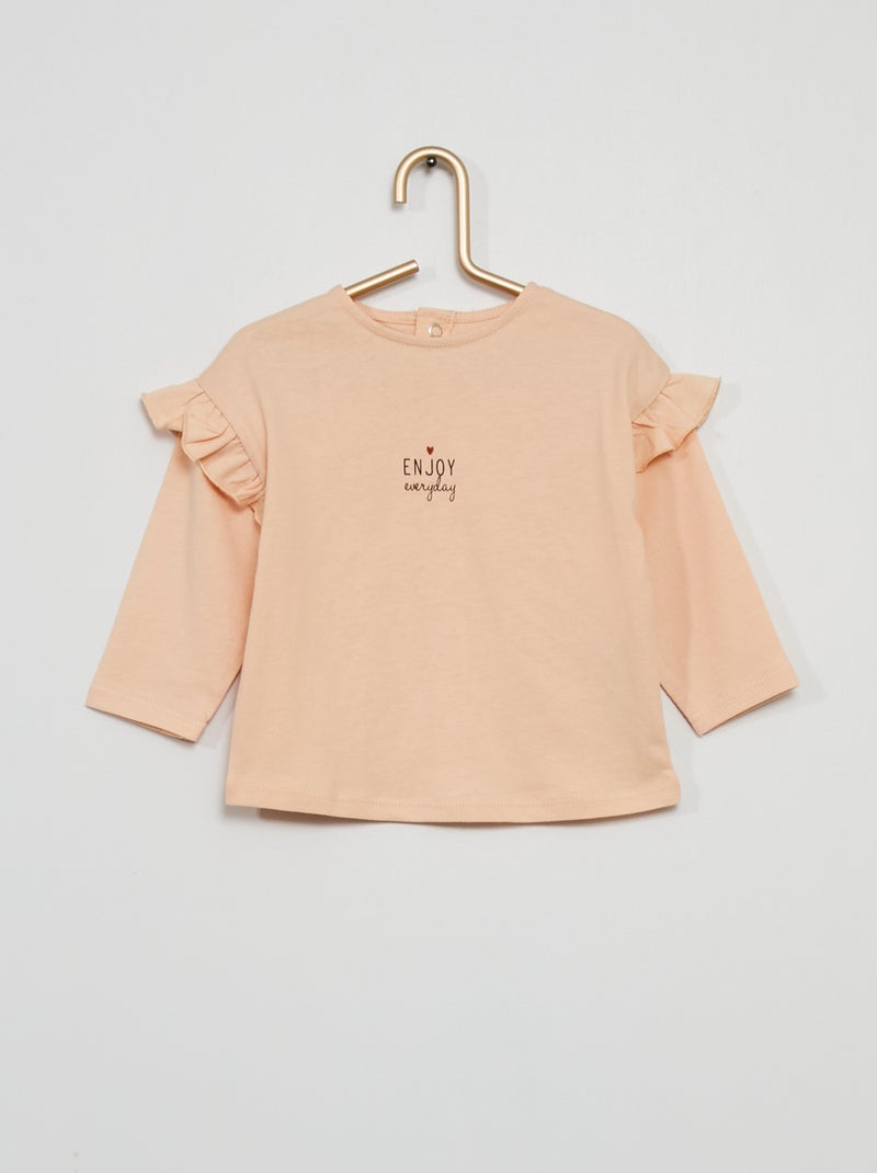 T-shirt em jersey ROSA - Kiabi