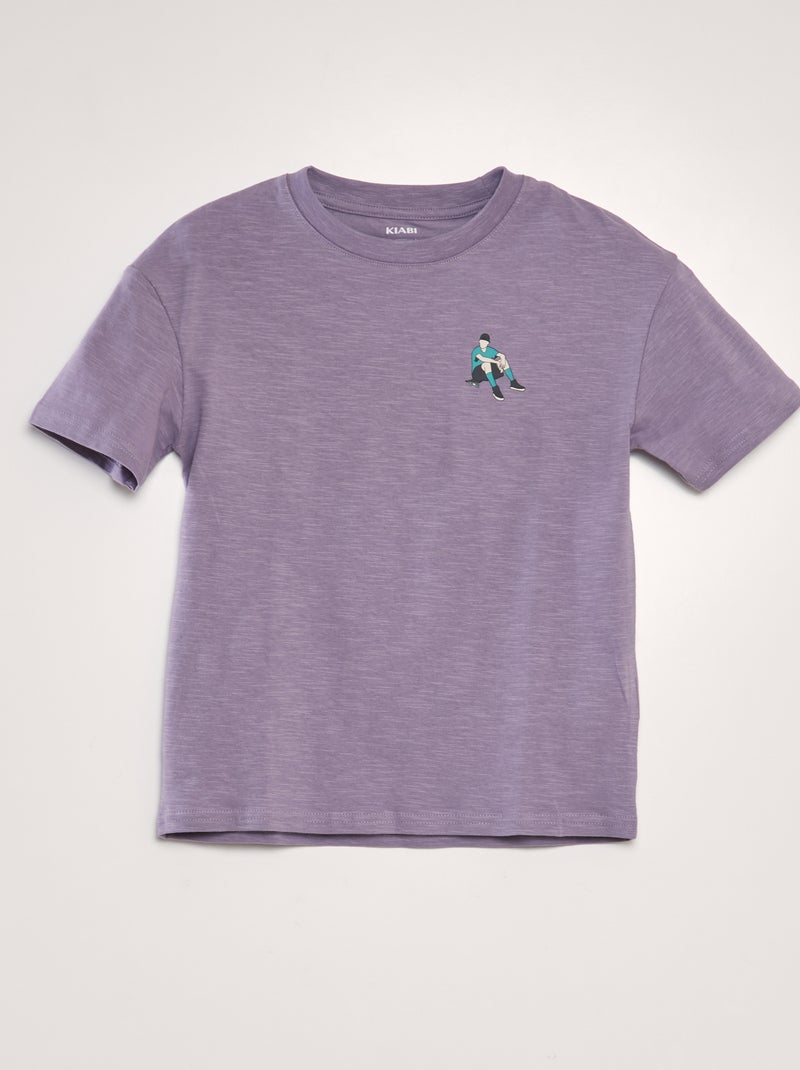 T-shirt em jersey 'Skate' VIOLETA - Kiabi
