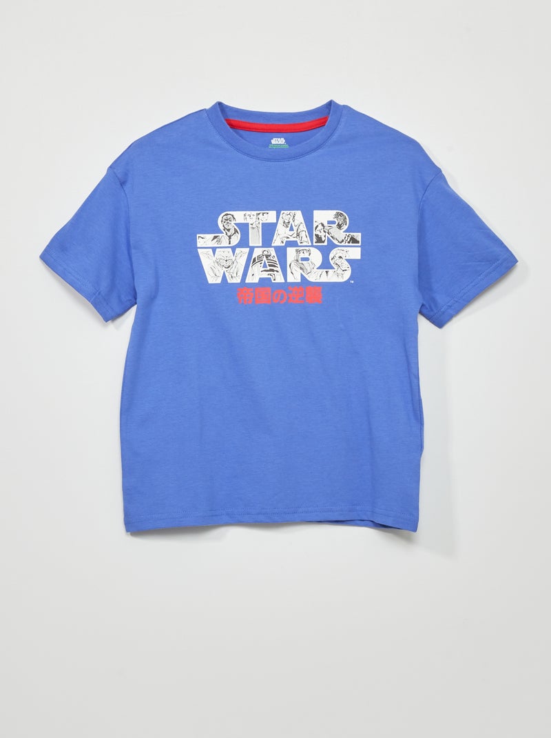 T-shirt em jersey 'Star Wars' AZUL - Kiabi